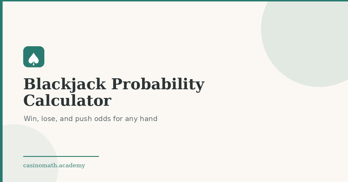 Free Blackjack Probability Calculator — Exact Combinatorial Odds Engine